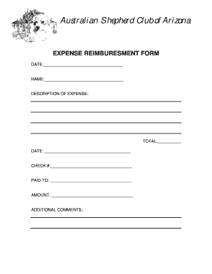 Expense Reimbursement Form - ASC of AZ