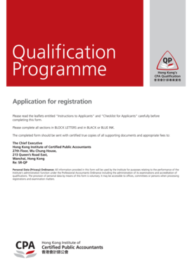 Hong Kong Institute of CPAs Student Registration Form