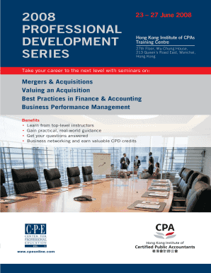 Hong Kong Institute of CPAs Training Registration Form