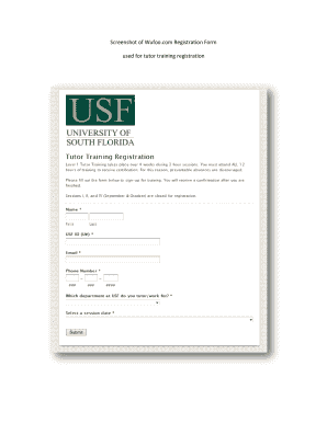 Wufoo Registration Form
