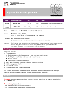 Physical Fitness Programme - Hong Kong Institute of Certified Public bb