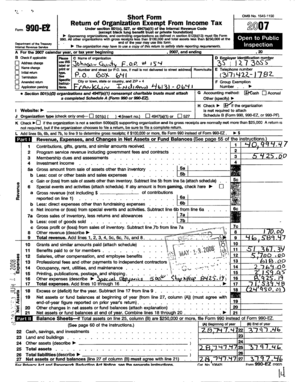 Form 990-EZ Return of Organization Exempt From Income Tax