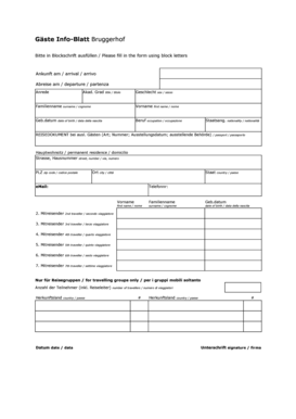 Gäste Info-Blatt Bruggerhof