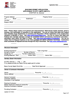 Building Permit Application