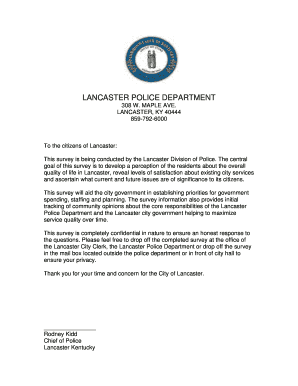 Lancaster Public Safety Survey