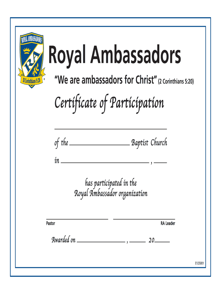 royal ambassador exam Preview on Page 1