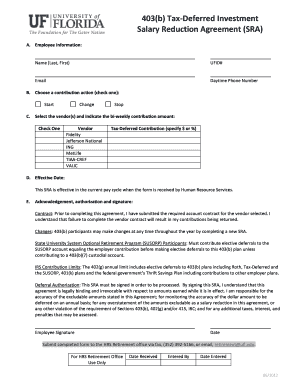 403(b) Salary Reduction Agreement