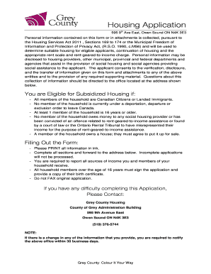 Grey County Housing Application