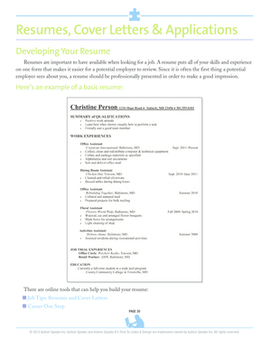 Resume Template for Job Applications