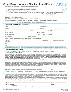 Group Dental Insurance Plan Enrollment Form