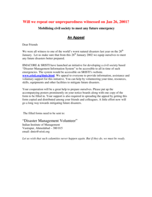 Disaster Management Volunteer Form