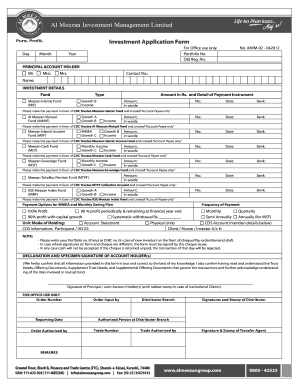 Investment Application Form