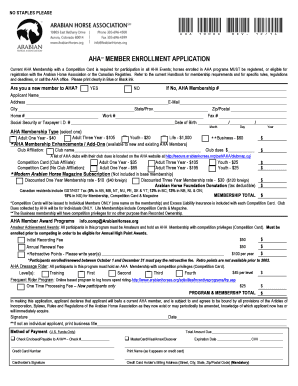 AHA Member Enrollment Application