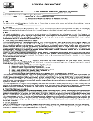 Residential Lease Agreement