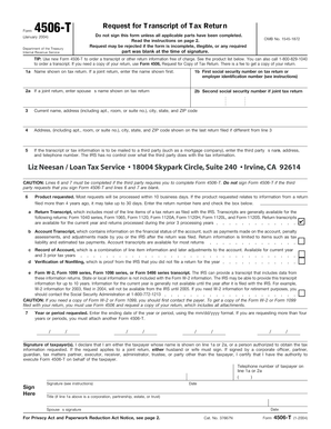 IRS Form 4506-T