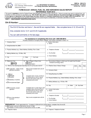 EIA-821 Annual Fuel Oil and Kerosene Sales Report