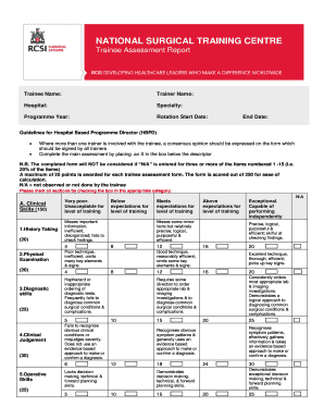 Trainee Assessment Report