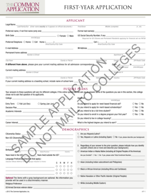 First-Year Application Form