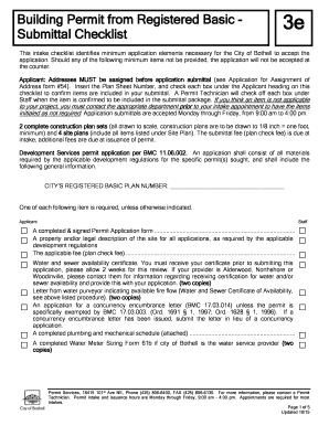 Building Permit Submittal Checklist