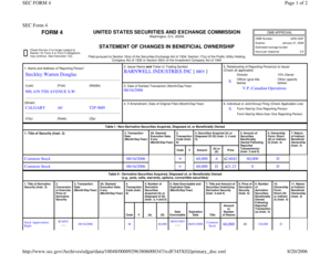 SEC Form 4 Statement of Changes in Beneficial Ownership