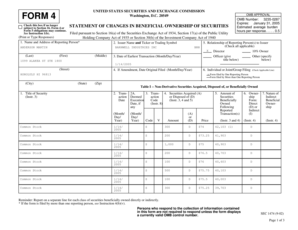 Form 4 Statement of Changes in Beneficial Ownership