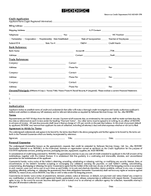 Credit Application Form