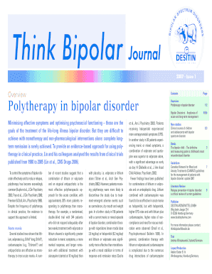 bipolar therapy worksheets - Edit Online, Fill Out ...