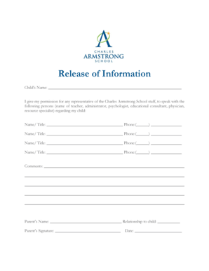 Release of Information Form