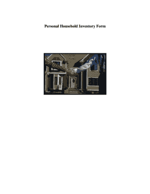 Personal Household Inventory Form
