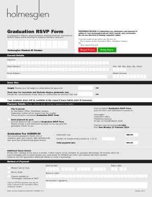 Graduation RSVP Form