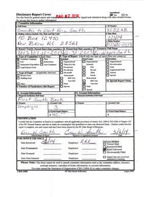 North Carolina Disclosure Report