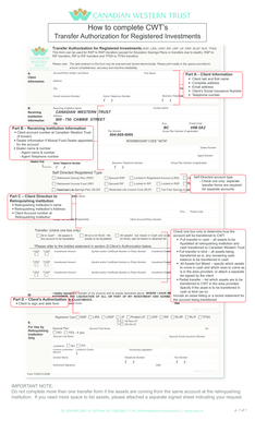 Transfer Authorization for Registered Investments