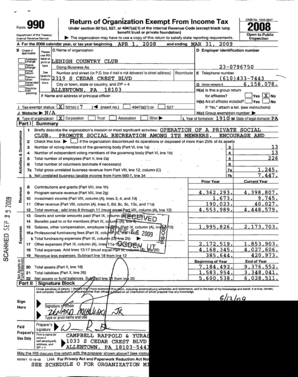Form 990 Tax Exemption Return