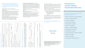 Vinyl Siding Warranty Registration Form
