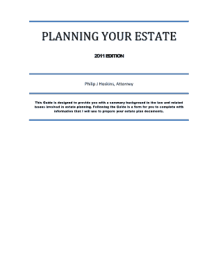 Estate Planning Guide and Form
