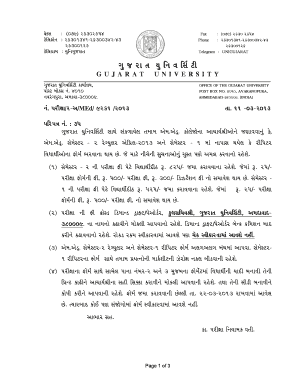 Gujarat University M.Ed. College Candidate List