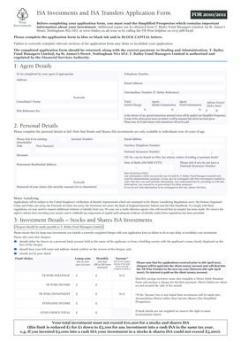 ISA Investments and ISA Transfers Application Form