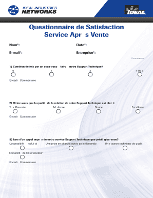 Questionnaire de Satisfaction