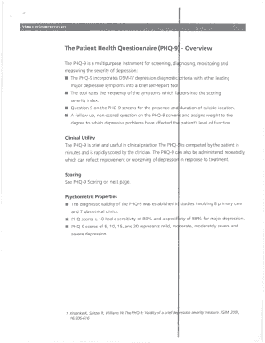 Patient Health Questionnaire PHQ-9