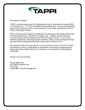 Sample Sponsorship Letter Request and Sponsorship Levels