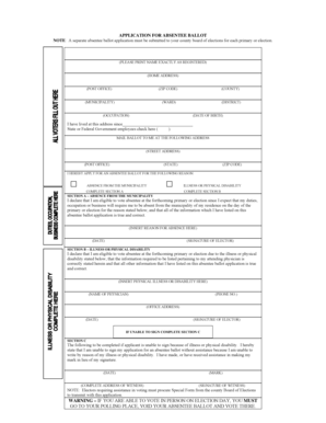 Absentee Ballot Application