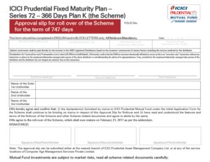ICICI Prudential Fixed Maturity Plan Rollover Approval