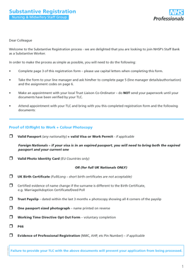 Substantive Registration Form for Nursing & Midwifery Staff