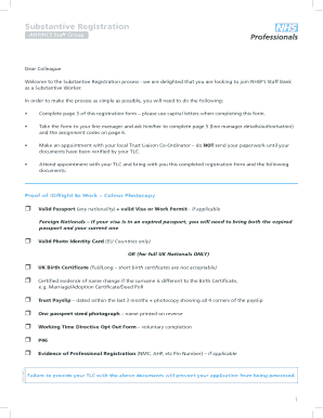 Substantive Registration Form
