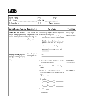 Individual Health Plan for Diabetes Management