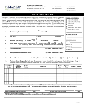 Massachusetts Community Colleges Registration Form