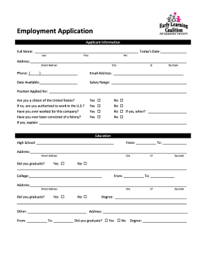 Employment Application Form