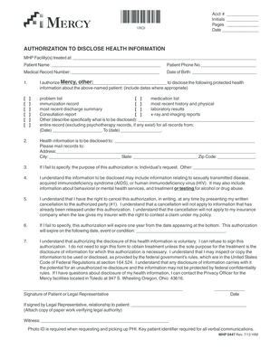 Authorization to Disclose Health Information