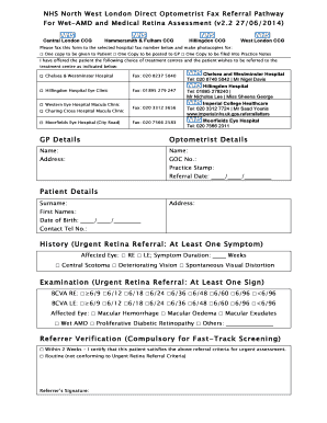 NHS Wet-AMD Referral Form