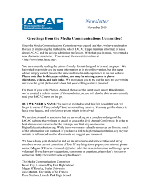 Print the entire newsletter (PDF) - Illinois Association for College ... - iacac